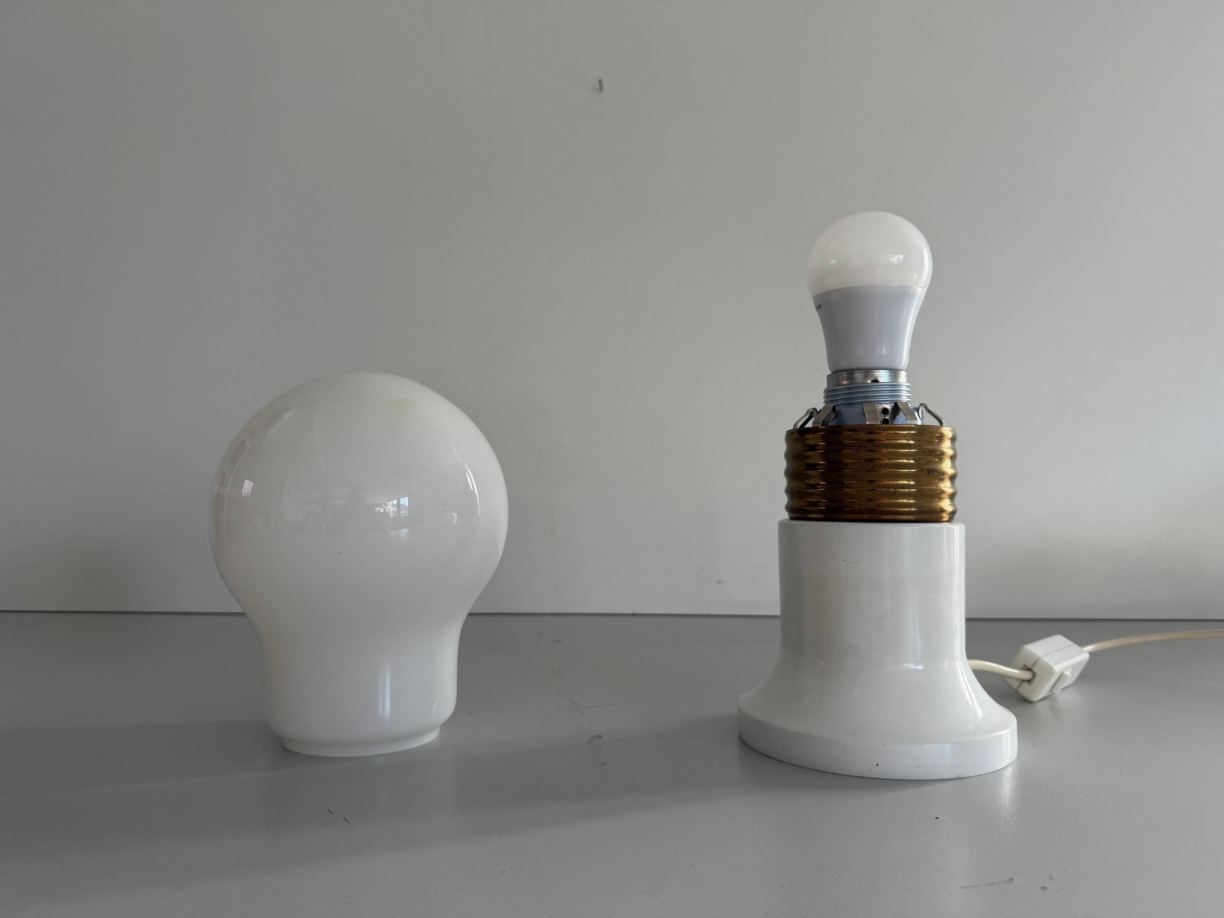 Unique table lamp in glass and plexiglass, 1960s, Germany
