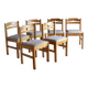 6 Minimalist Pine Dining Chairs | Sweden | 1960s