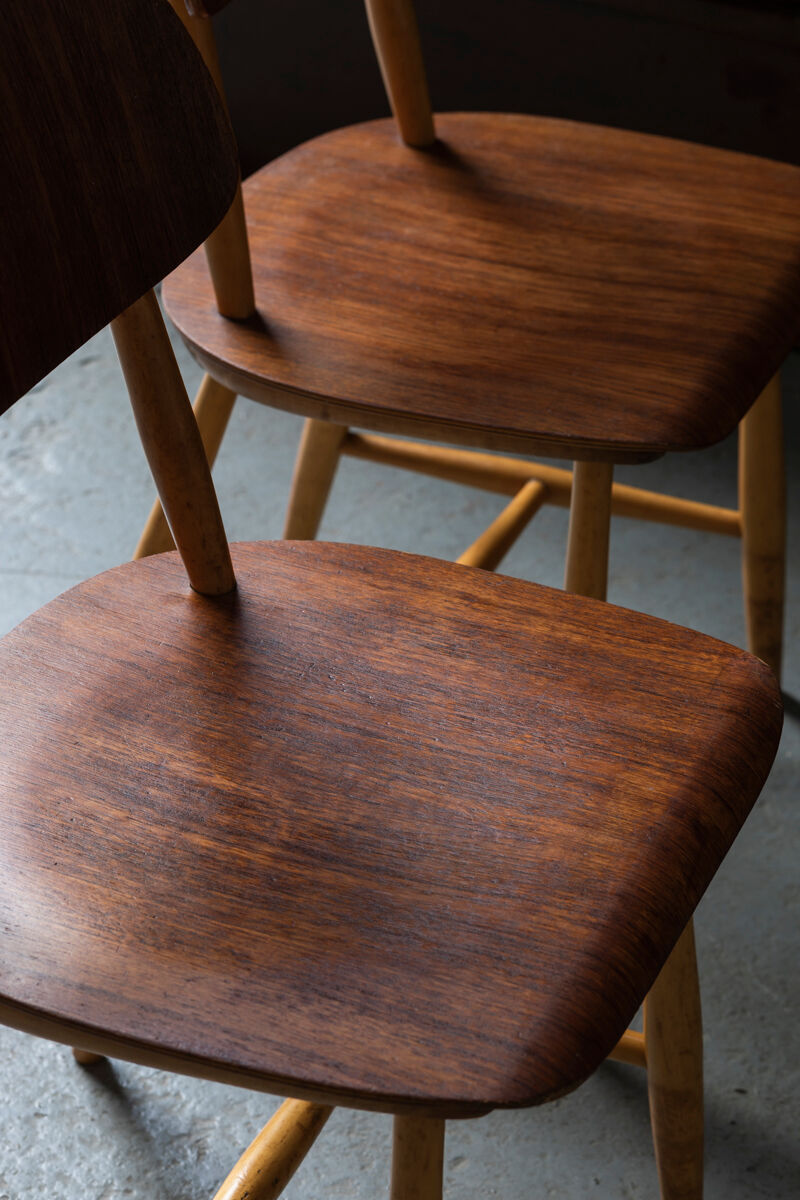 Set de 4 chaises de salle à manger par Martinsson & Axelsson pour Nässjö Stolfabrik, Suède, années 1960