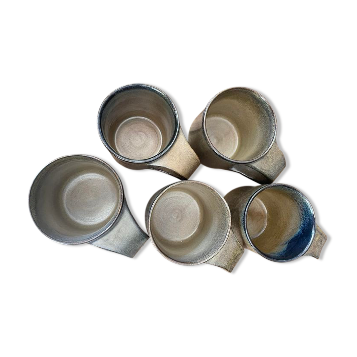 Set of 5 Arts Céram stoneware cups