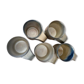 5 stoneware Arts Ceram cups