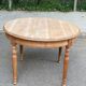 Art Deco round extendable dining table renovated in solid oak 225cm 20th century