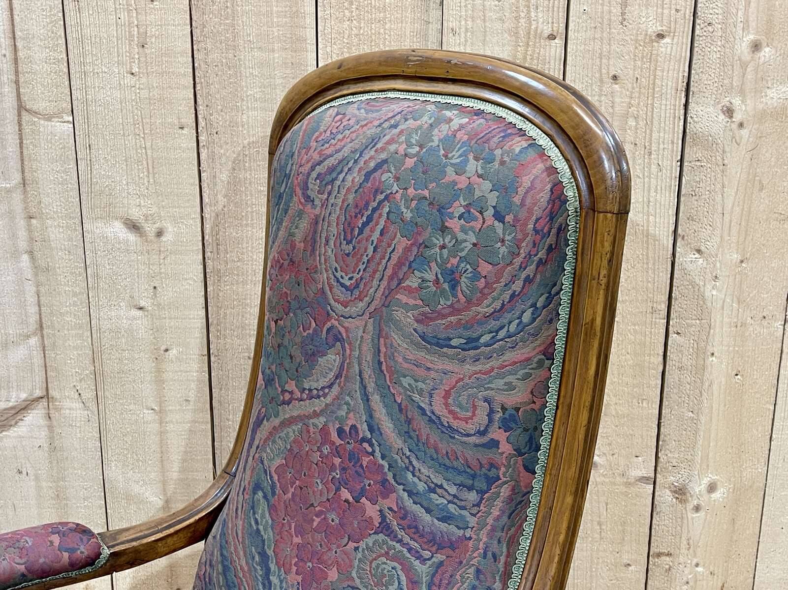 1930s Voltaire armchair in walnut