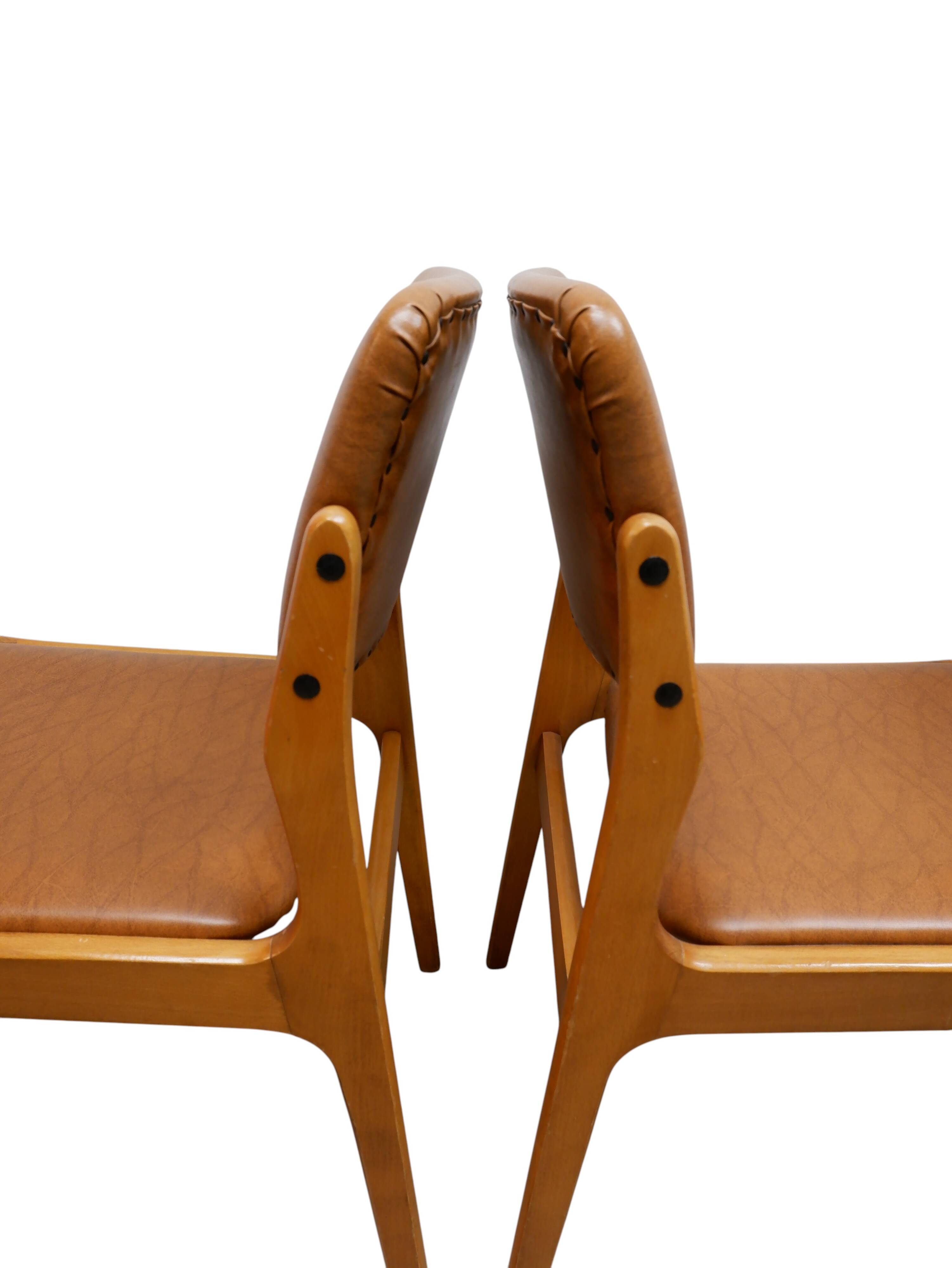 Set of 4 Danish dining chairs, 1970s