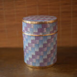 Fabienne jouvin enamelled box, cloisonné round box, enamelled pot, tea pot, interior decoration