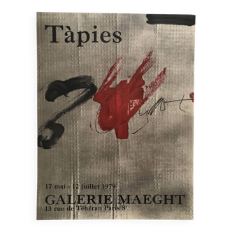 Antoni tapies, galerie maeght, 1979. original lithograph poster