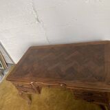 Double-sided solid oak desk