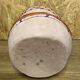Ancient Berber flower holder, painted terracotta, vintage ethnic vase.