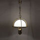 1970s goldenrod pendant with opaline glass