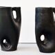 Lot de 2 pichet Korond Terre Cuite Noire Poterie Babos Istvan ?