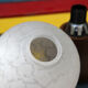 Vintage wooden and glass lamp 1970