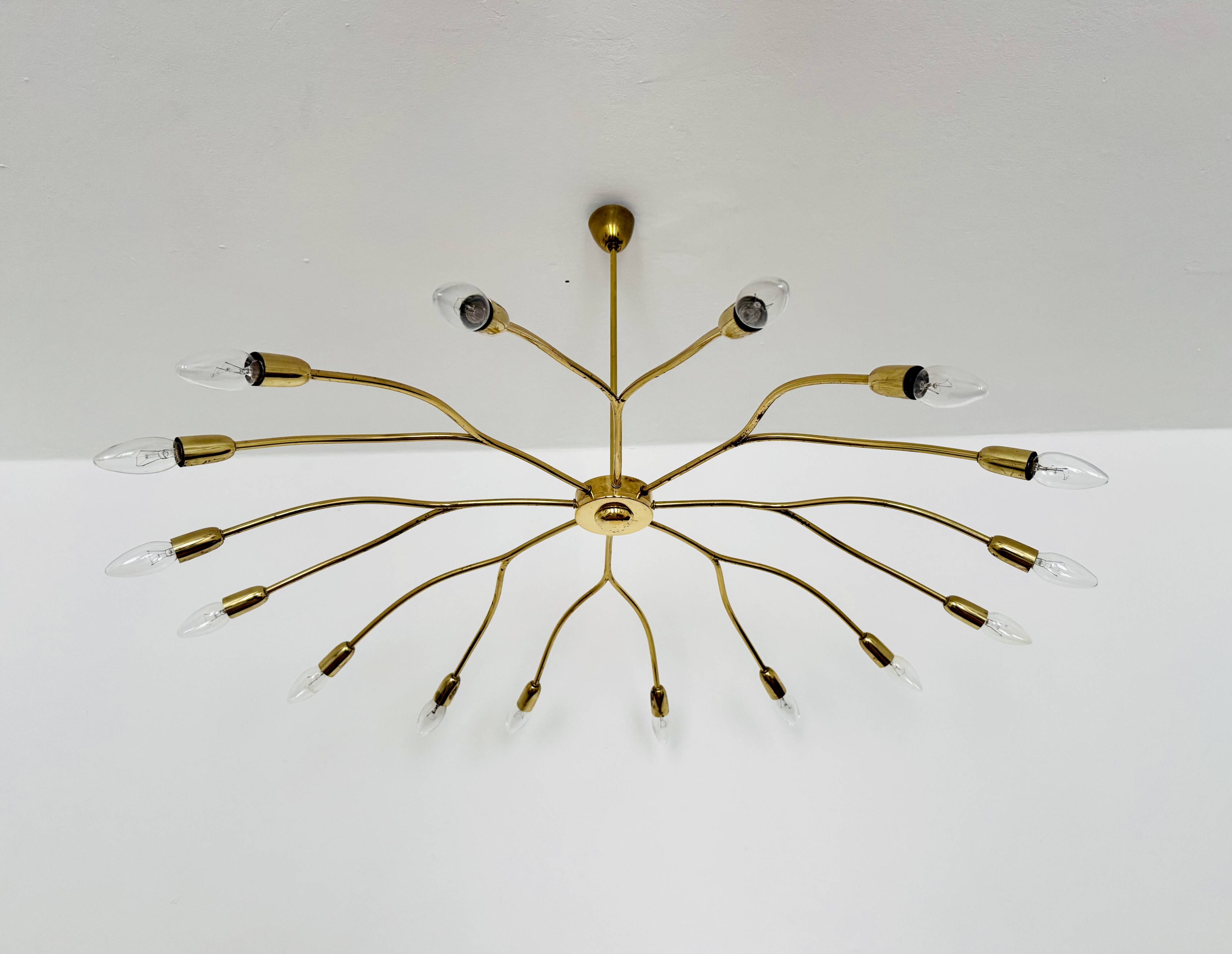 XXL Austrian Brass Chandelier by Kalmar