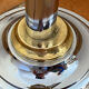 Metal and smoked glass floor lamp