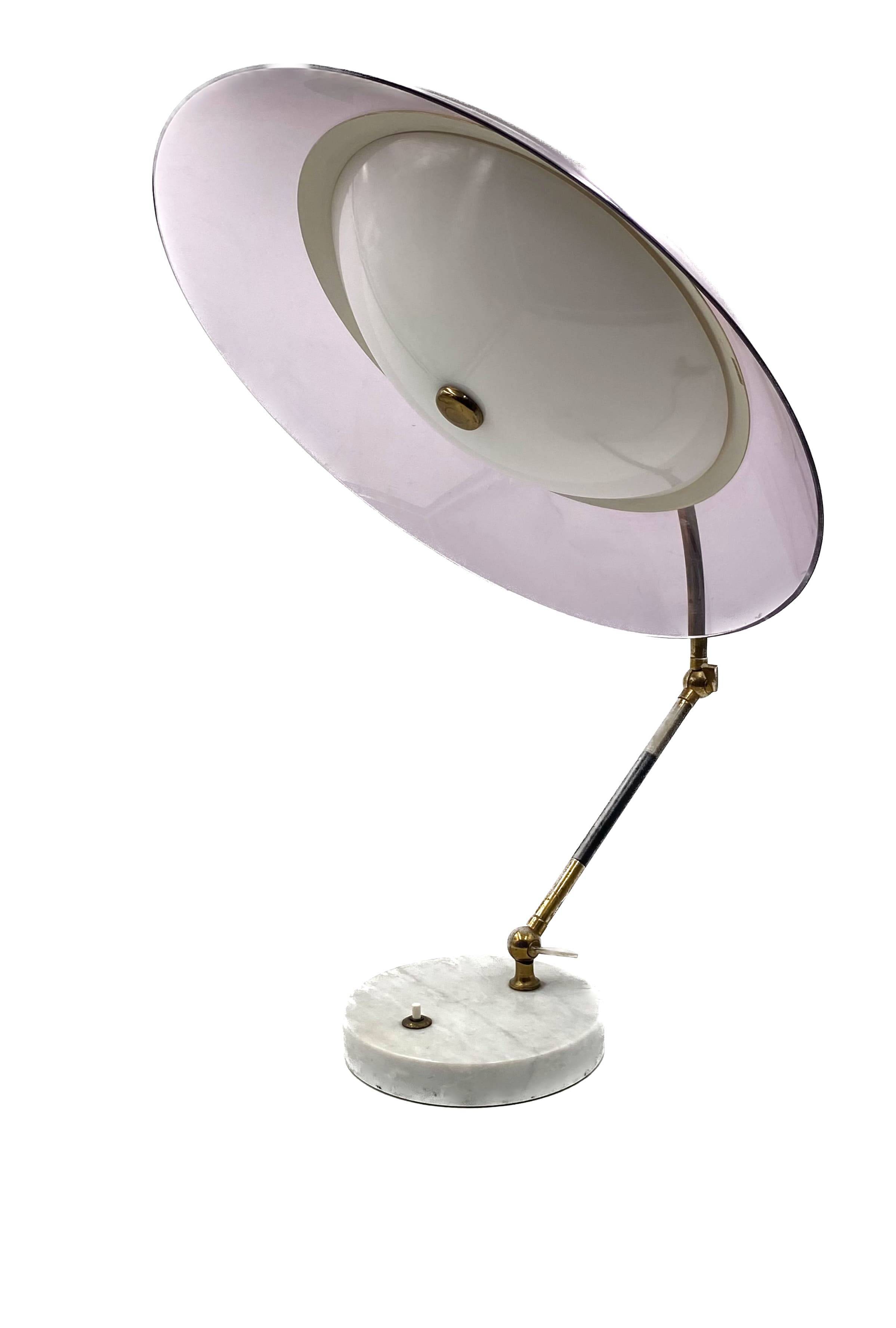 Stilux, mod. Orleans dome table lamp, Stilux Milano Italy, 1955