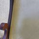 English lion paw desk and lyre armchair, leather, extensions