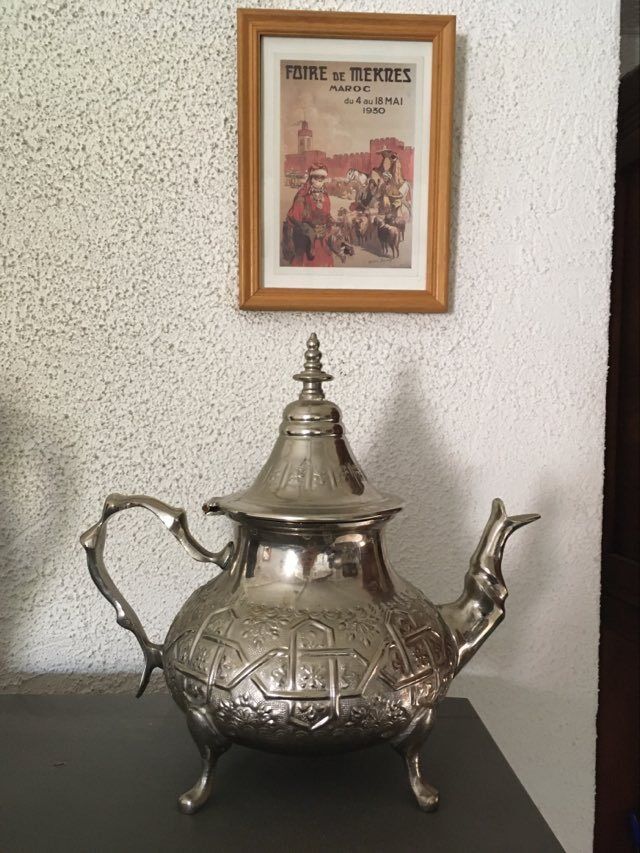 Large traditional Moroccan teapot.