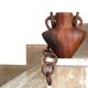 Vase à anses en bois années 50