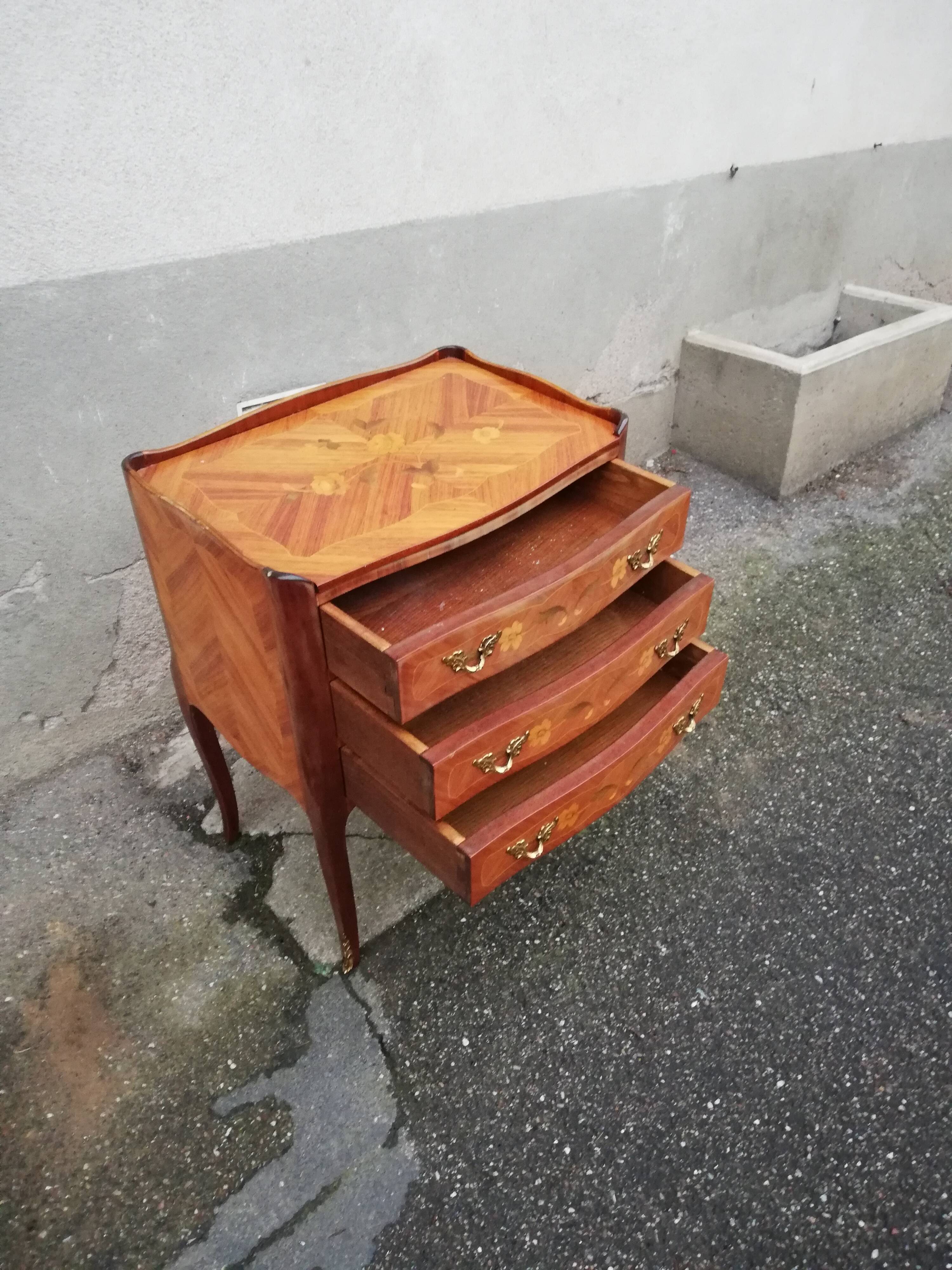 Chest of drawers 3 drawers Louis XV style