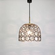 Iron and clear glass pendant from Limburg, Germany, 1960s.