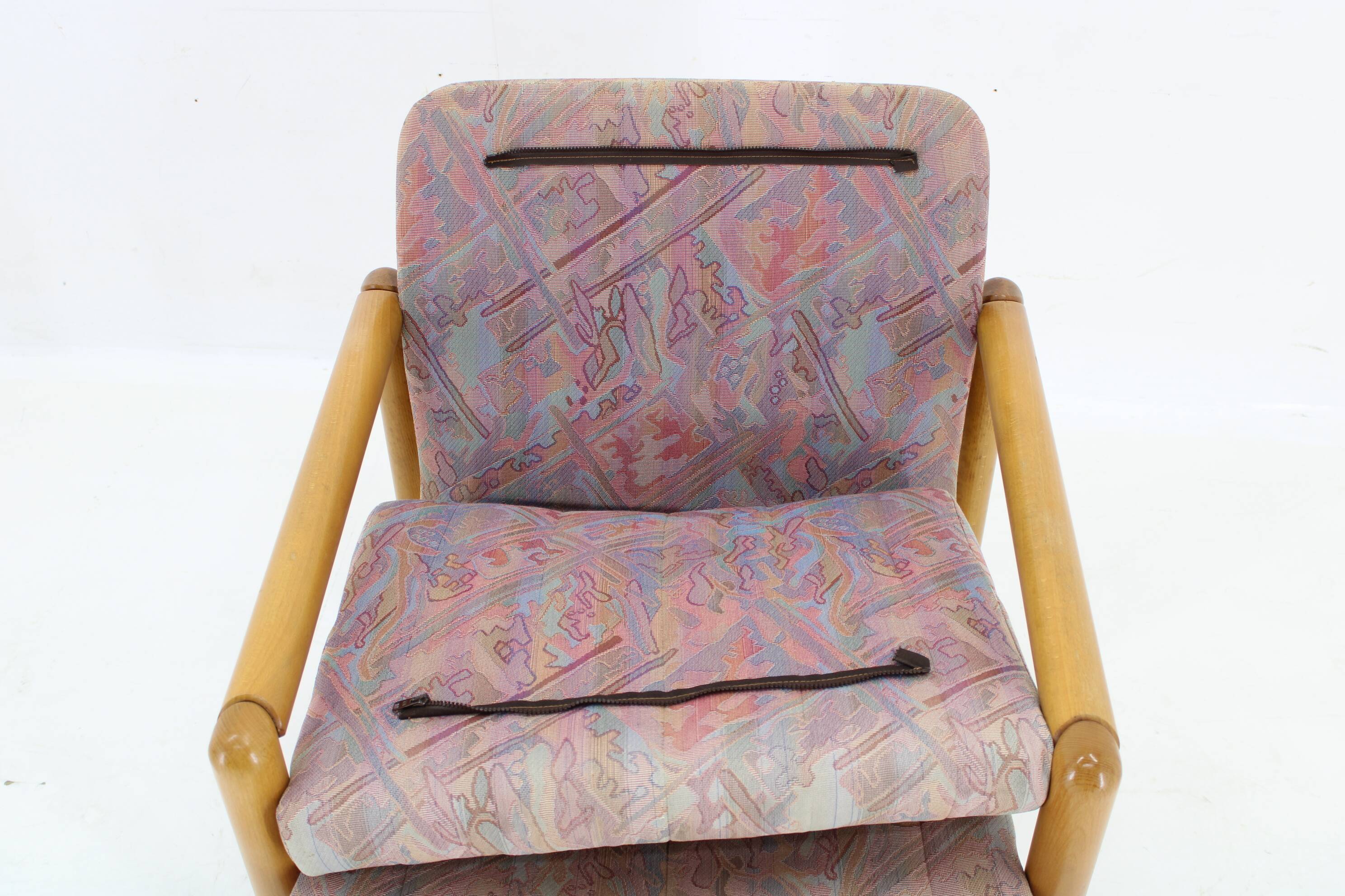 1970s Pair of Beech Armchairs and Coffee Table  by TON, Czechoslovakia