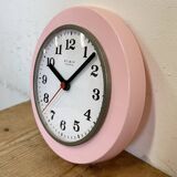 Vintage Pink East German Bakelite Wall Clock from Weimar, 1980s