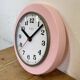 Vintage Pink East German Bakelite Wall Clock from Weimar, 1980s