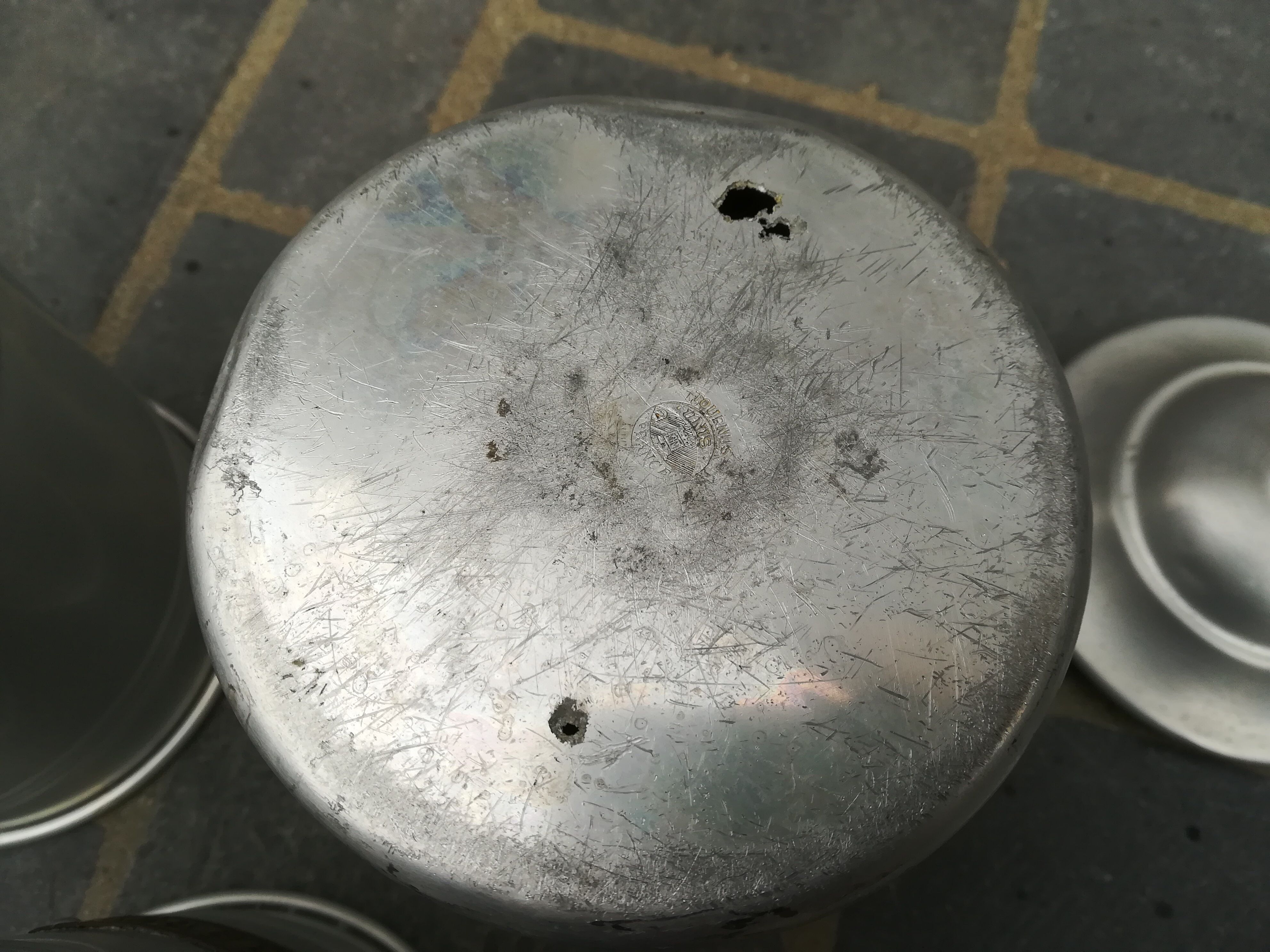 Lot of 3 spice pots in aluminum