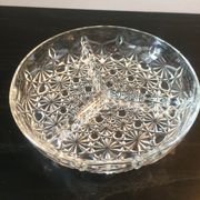 Plateau en verre ciselé