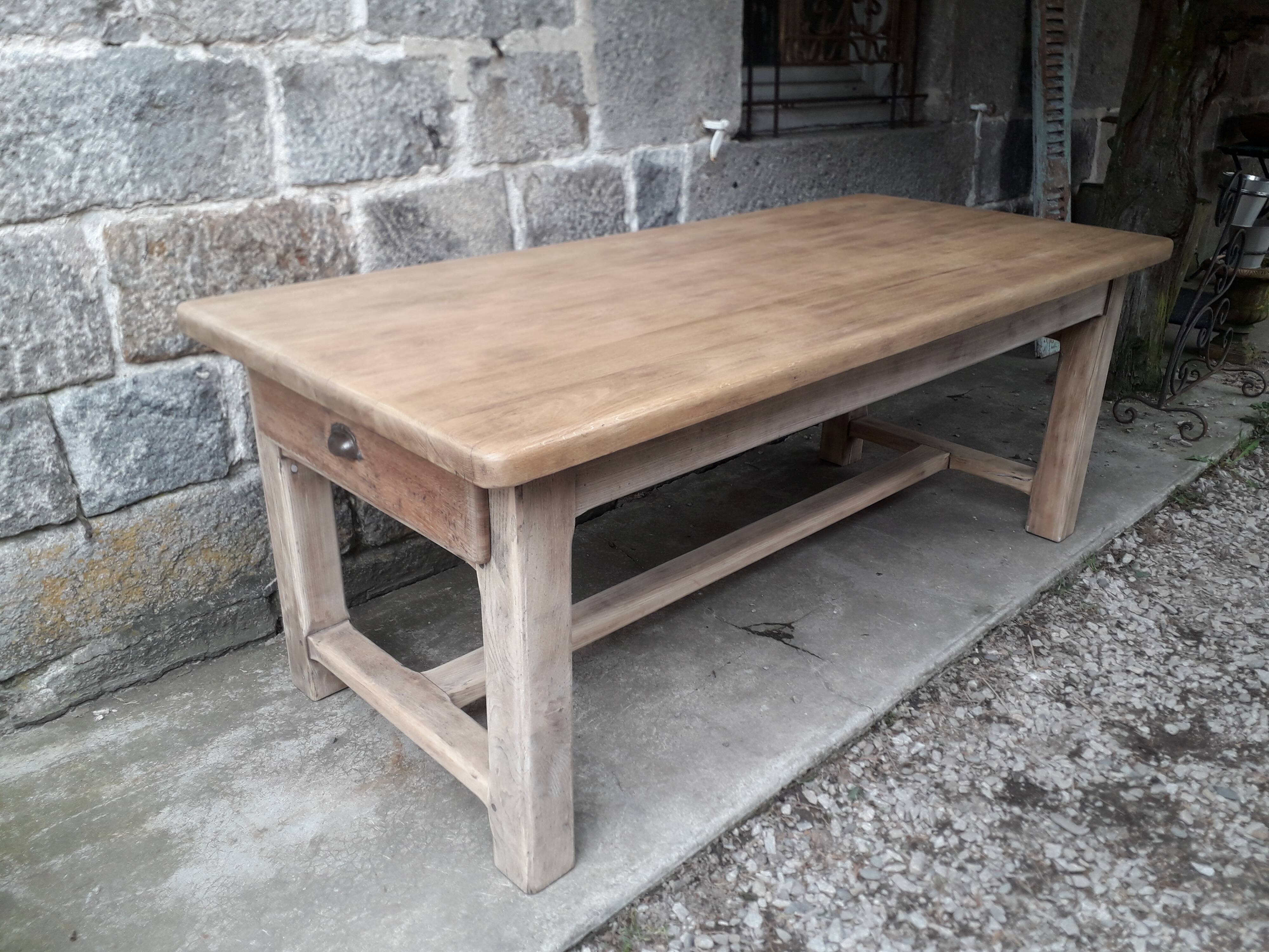 Solid oak farmhouse table, 200 cm