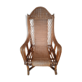 Old rattan armchair