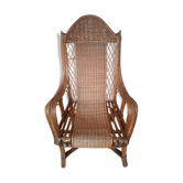 Old rattan armchair