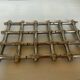 Large silver-plated bamboo trivet