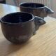 Ceramic coffee cups human nose and mouth