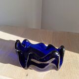 Vide poche verre bleu