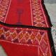 Tapis de couloir kilim rouge en pure laine 65x193cm