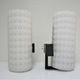 Pair of opaline wall lamps cylinder and metal years 50-60