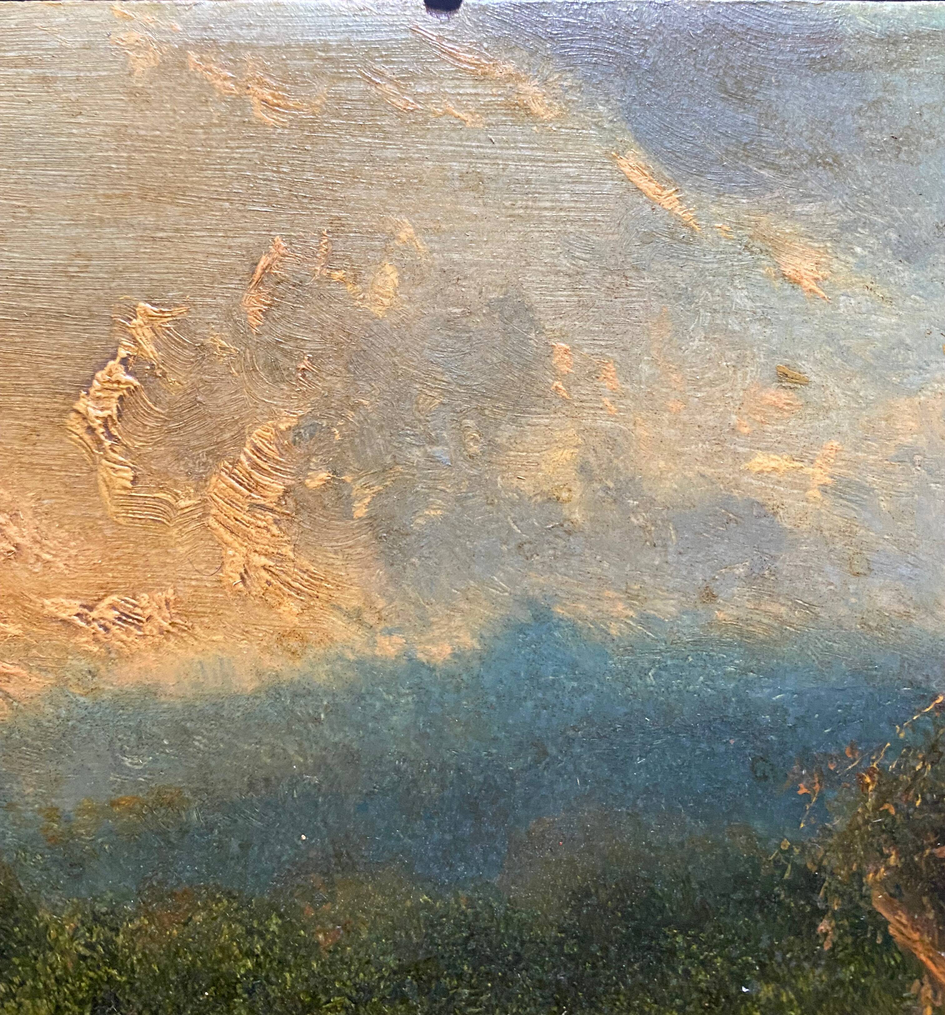 HSP painting "Pastoral with lambs" by Petrus Marius Brouwer (1819/1886)