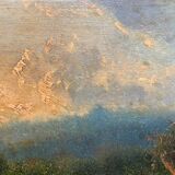 HSP painting "Pastoral with lambs" by Petrus Marius Brouwer (1819/1886)