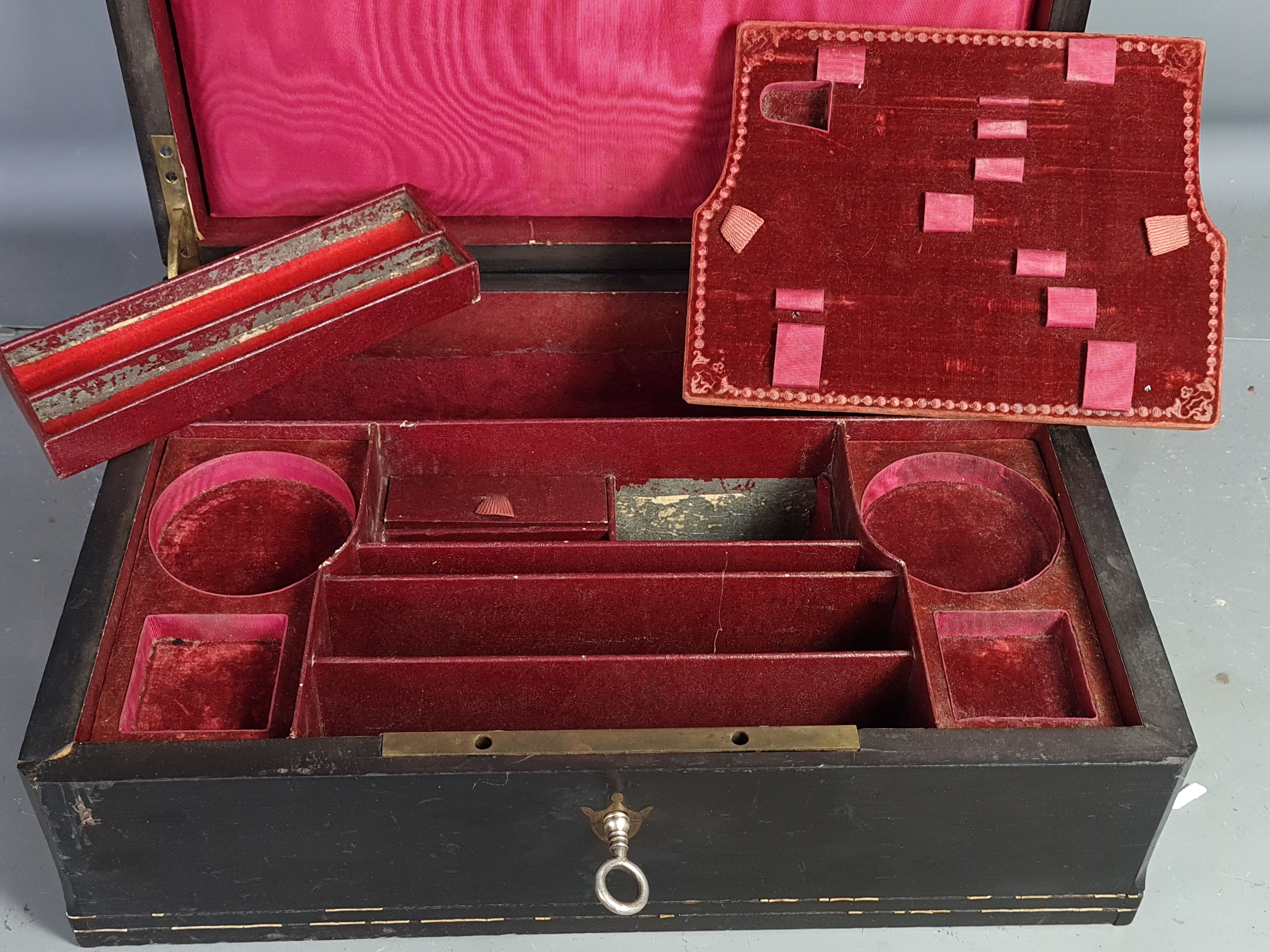 Old travel box for sewing and other Napoleon III