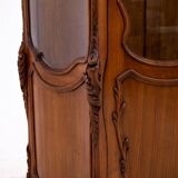 Walnut display case, France, around 1900.