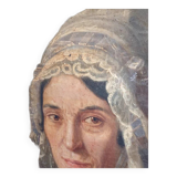 Portrait huile sur toile XIXème