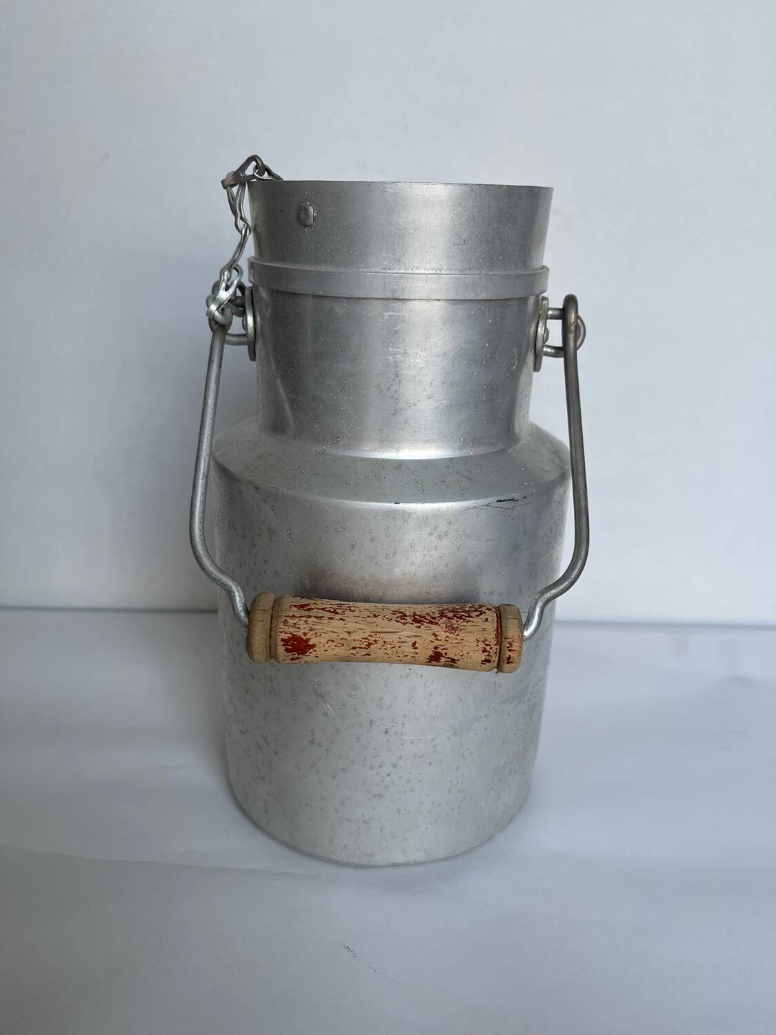 Old aluminum milk jug 1.5 liters