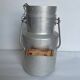 Old aluminum milk jug 1.5 liters