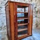 Antique shop display cabinet – Pine wood – 1920s/30s – On wheels