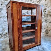 Antique shop display cabinet – Pine wood – 1920s/30s – On wheels