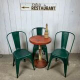 Set chairs and pedestal table Tolix