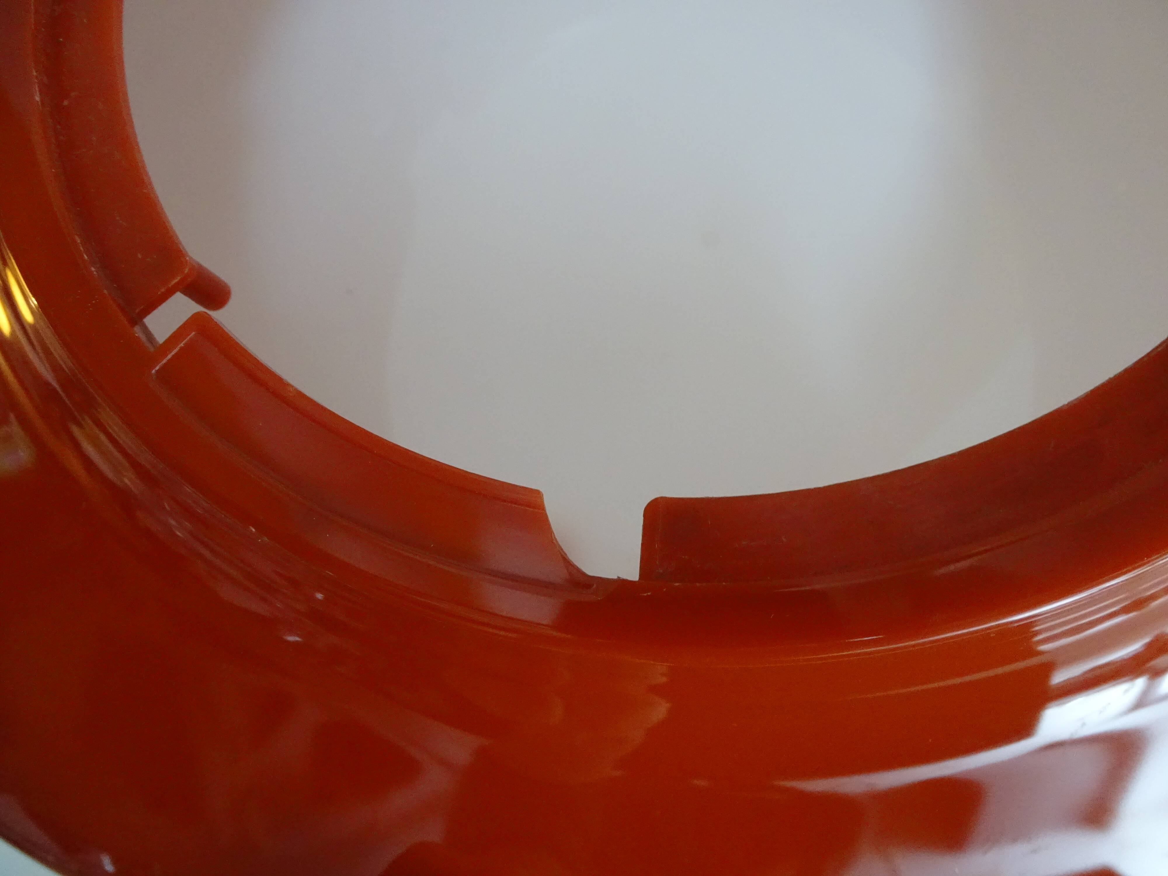 ARTEMIDE 1980 oval design wall light by Patrick Jouin orange/white 1