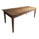 Antique French farmhouse dining table in oak and poplar, 1850–1900