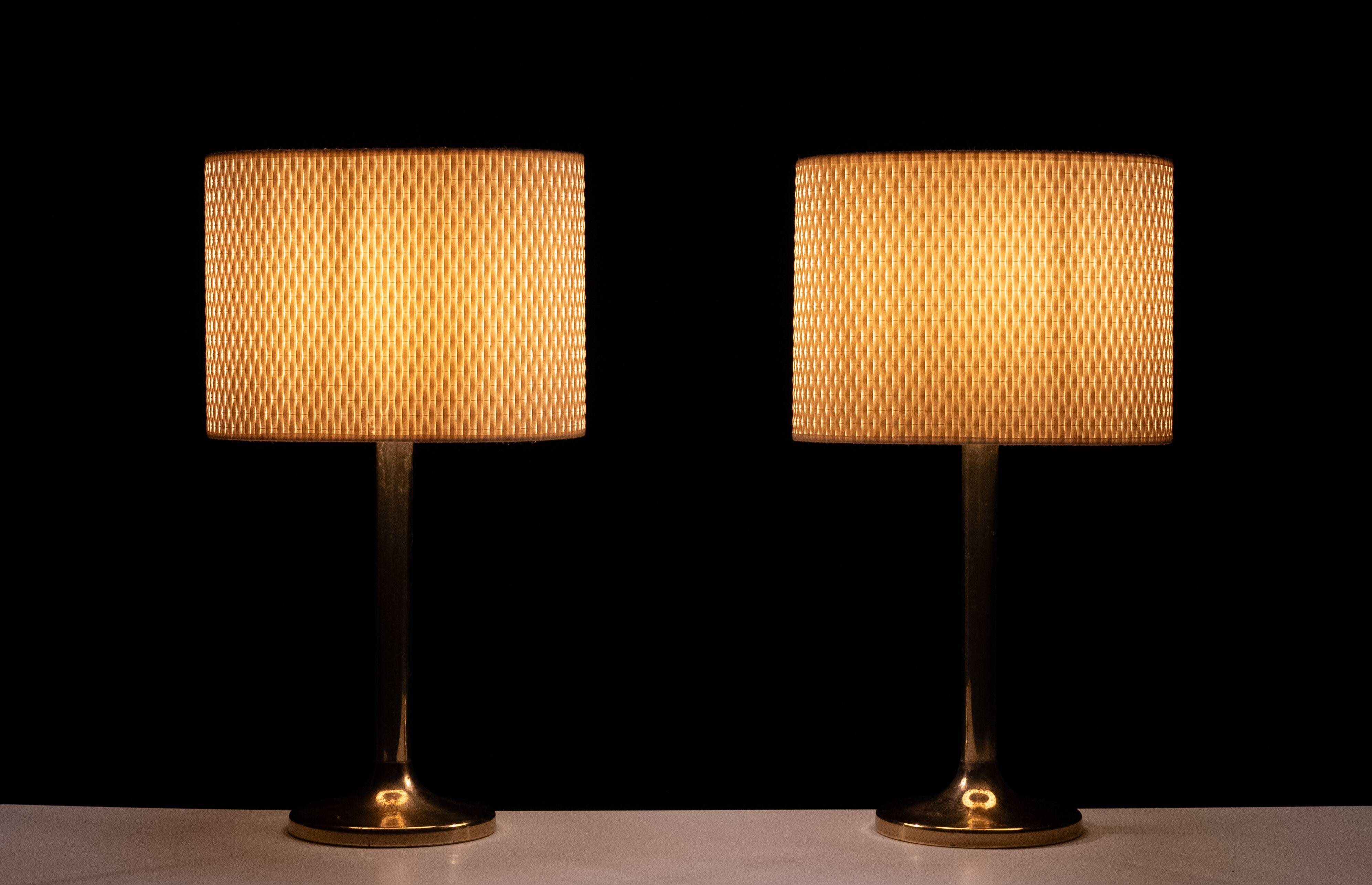 Sölken Leuchten Brass table lamps 1970s Germany