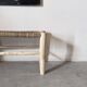 Moroccan wooden and rope bench – Checkerboard weave